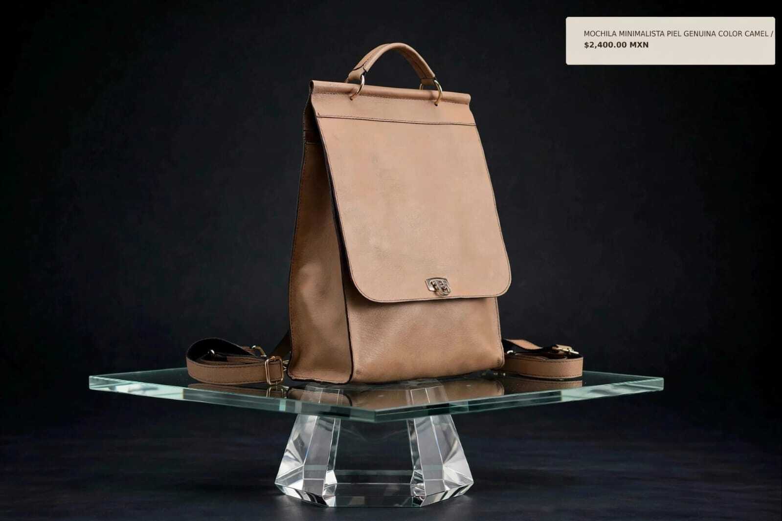 MOCHILA MINIMALISTA PIEL