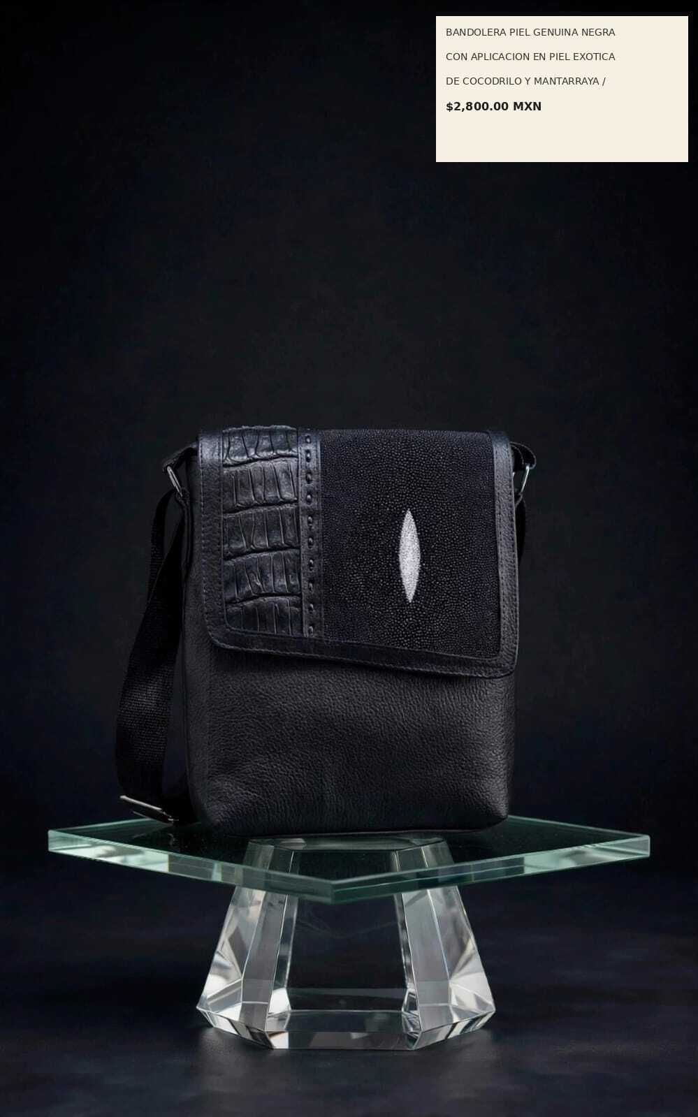 bandolera negra correccionn de precio