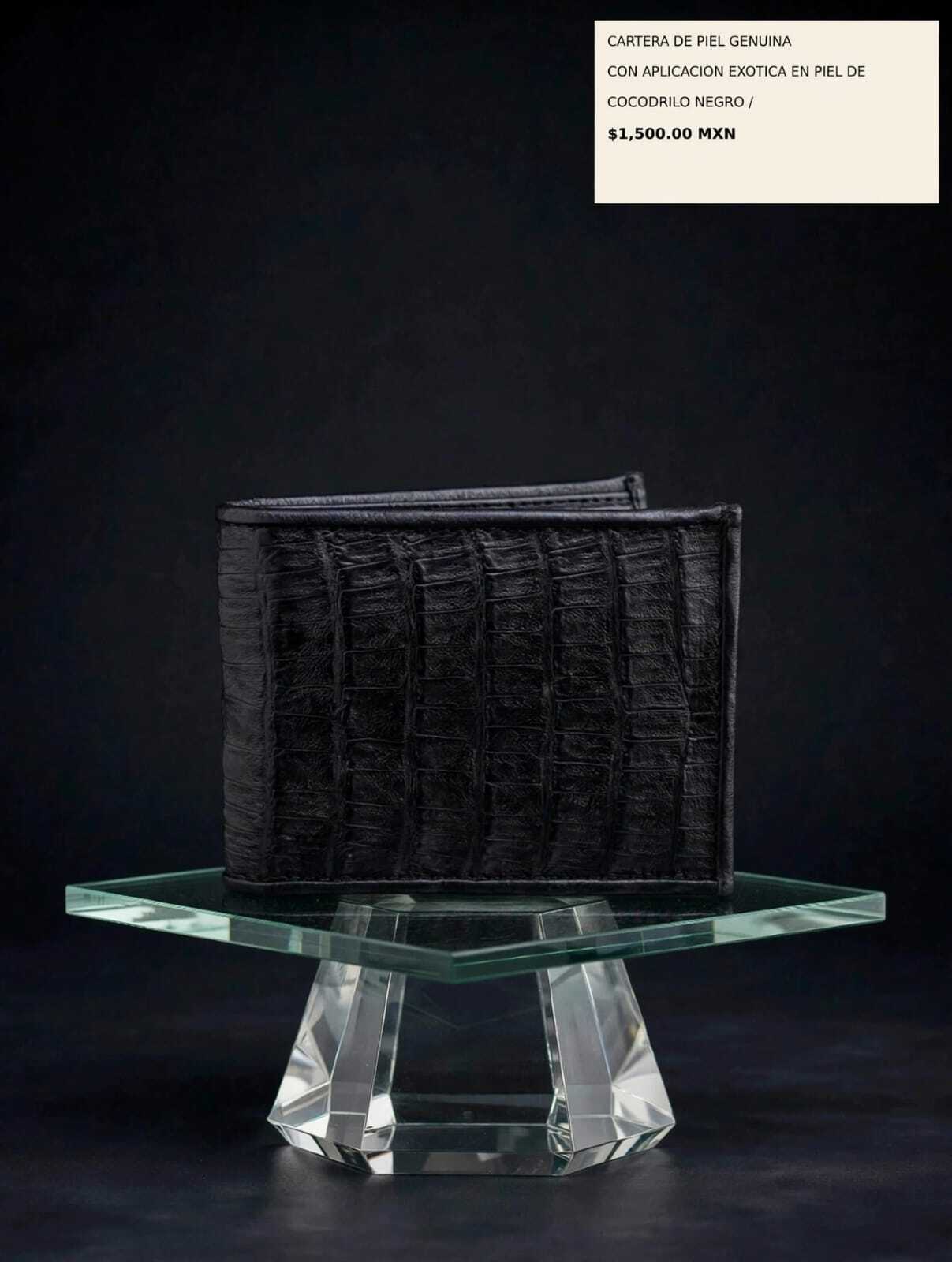 cartera cocodrilo negro